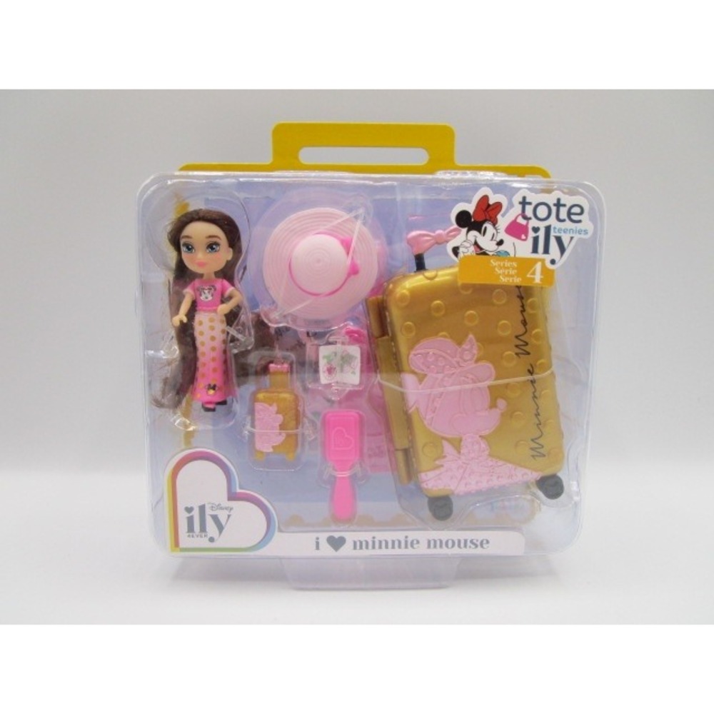 Disney ILY 4Ever Tote Teenies Series 4 I Love Minnie Mouse Mini Doll Suitcase